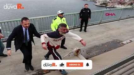 Erdoğan, köprüden atlamak isteyen kişiyi 'ikna' etti