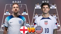 ENGLAND VS USA HEAD TO HEAD POTENTIAL STARTING LINEUPS | WORLD CUP 2022 QATAR