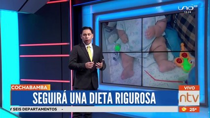 "¡Bajó cuatro kilos!": El bebé Uziel lucha contra la obesidad genética