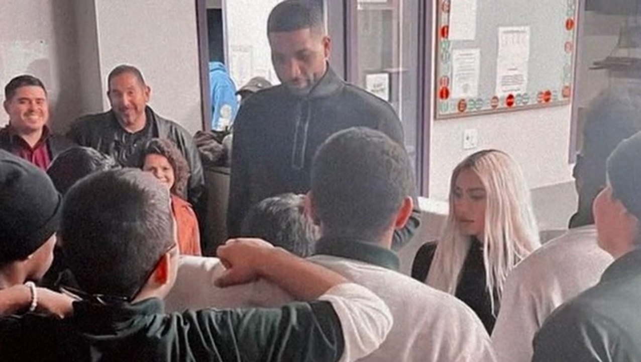 Kim Kardashian and Tristan Thompson visit inmates in California for Thanksgiving meal
