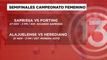 Semifinales del campeonato femenino se jugarán este domingo