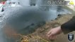 Police Bodycam Shows Lifesaving Moment Young Boy and Woman are Pulled from Frozen Pond