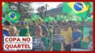 Bolsonaristas ignoram jogo do Brasil na Copa e oram em frente a quartéis para 'salvar a nação'