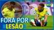 Neymar e Danilo estão fora da primeira fase da Copa