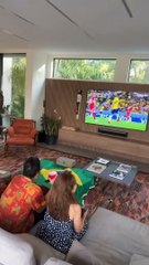 Joakim Noah en famille pour le match du Brésil.