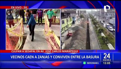 Profunda zanja abandonada en SJL: Sedapal responde ante reclamo de vecinos