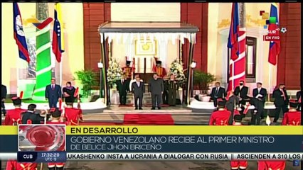 Venezuela: Pdte. Nicolás Maduro recibe al primer ministro de Belice John Briceño