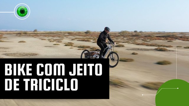 Bicicleta de três rodas com kit elétrico promete encarar qualquer terreno