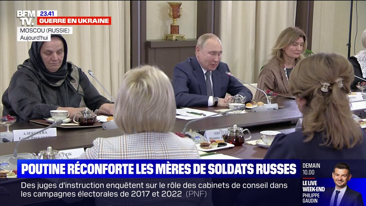 Vladimir Poutine rencontre des mères de soldats russes, pour la première fois depuis le début du conflit
