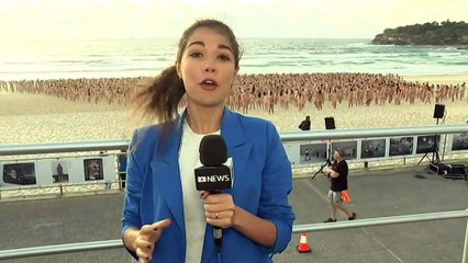 Thousands take part in Spencer Tunick's nude installation on Bondi Beach