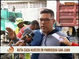 Gob. de Caracas realiza supervisión en la pqa. San Juan con el grupo de Caza Huecos e Hidrocapital