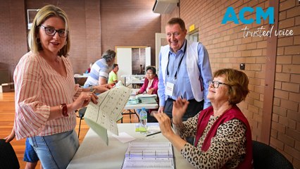 Labors Jacinta Allan casts her vote on election day