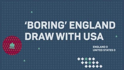 'Boring' England draw with USA