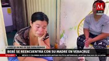 En Veracruz, madre e hijo se reencuentran después de más de un mes separados