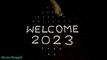 Welcome 2023 Rangoli design with dots - Welcome 2023 Kolam - Welcome 2023 Muggulu