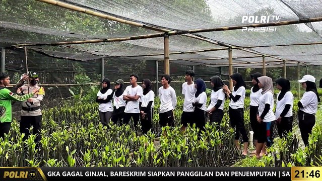 Bhabinkamtibmas Kel. Tirtohargo Tanam Mangrove