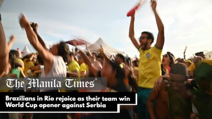 Brazilians in Rio rejoice as their team win World Cup opener against Serbia