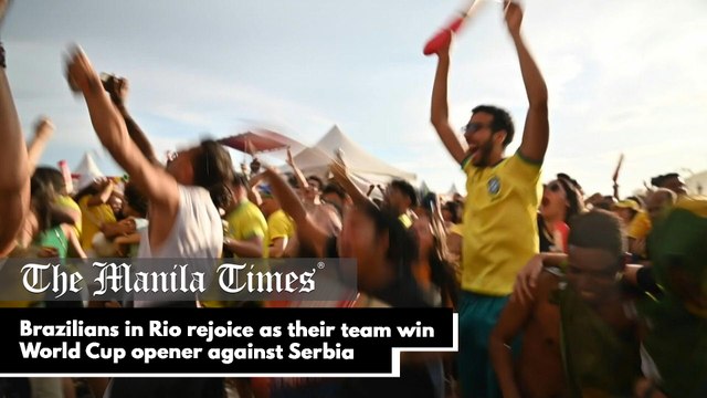 Brazilians in Rio rejoice as their team win World Cup opener against Serbia