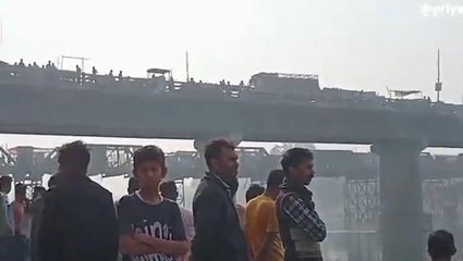 बूढ़ी गंडक नदी में युवती ने लगाई, छलांग बचाने गए युवक भी डूबा, दोनों का तलाश जारी