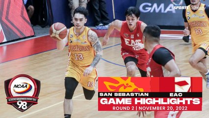 NCAA Season 98 | Game Highlights: SSC-R vs EAC | Men's Basketball Tournament Round 2