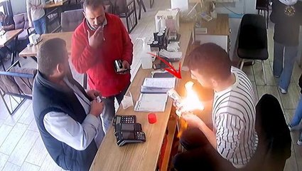 Çakmağa gaz dolduran işletmeci neye uğradığını şaşırdı! Bir anda alevler yükseldi