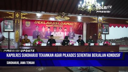 Saksikan Deklarasi Damai Calon Kepala Desa, Kapolres Sukoharjo Tekankan Agar Pilkades Berjalan Kondusif