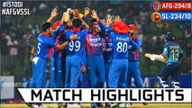 Afghanistan vs Sri Lanka - 1st ODI Cricket Match -  Full Highlights