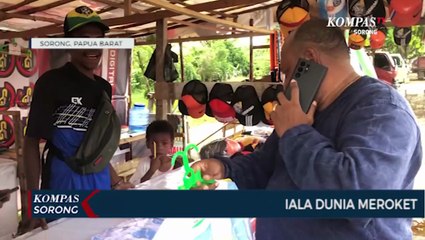 Omset Pedagang Musiman Piala Dunia di Sorong Alami Kenaikan