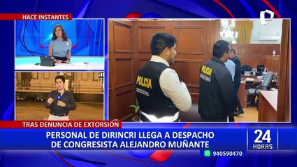 Alejandro Muñante: personal de la Dirincri llega a despacho de congresista tras denuncia de extorsión