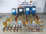 Bursa'da jandarma operasyonunda sahte içki üretilen düzenekler ele geçirildi