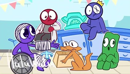 VIOLET Rainbow Friends Sad Story __ Poppy Playtime Chapter 2 Animation