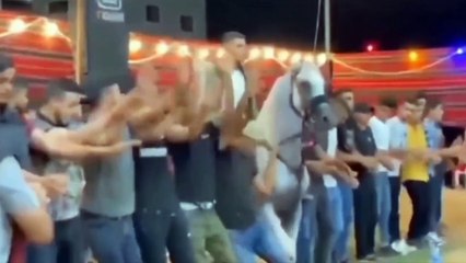 Atlı halay sosyal medyayı salladı