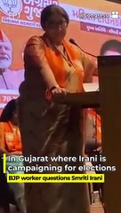 BJP Worker Questions Union Minister Smriti Irani Over LPG Hike