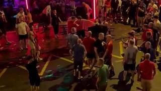 ENGLAND VS WALES WORLD CUP FANS FIGHT EACH OTHER IN TENERIFE