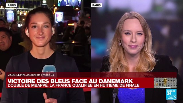 Ambiance survoltée à Paris pour la victoire des Bleus face au Danemark