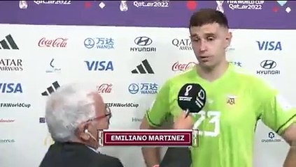 Dibu Martínez tras el triunfo contra México