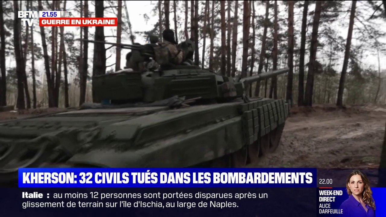 Bombardements à Kherson, coupures d'électricité…: le point sur la guerre en Ukraine