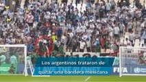 Aficionados argentinos y mexicanos se enfrentaron en el Estadio Lusail