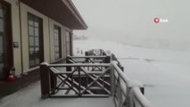 Karabük'te kar kalınlığı 10 santimetreye yaklaştı