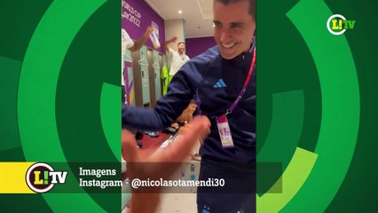 Vestiário da Argentina após vitória!