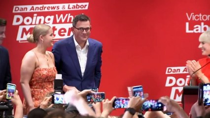 Daniel Andrews claims historic victory for Labor in Victoria