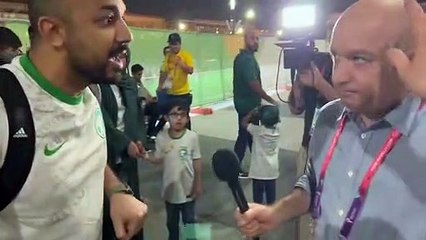 Stupid Israeli Journalist gets Owned by Saudi Fan in Qatar