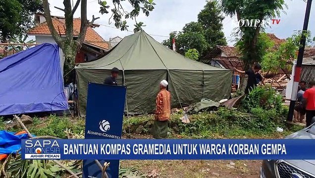Gerak Cepat Kompas Gramedia Beri Bantuan Tenda ke 2 Lokasi Pengungsian Terdampak Gempa Cianjur