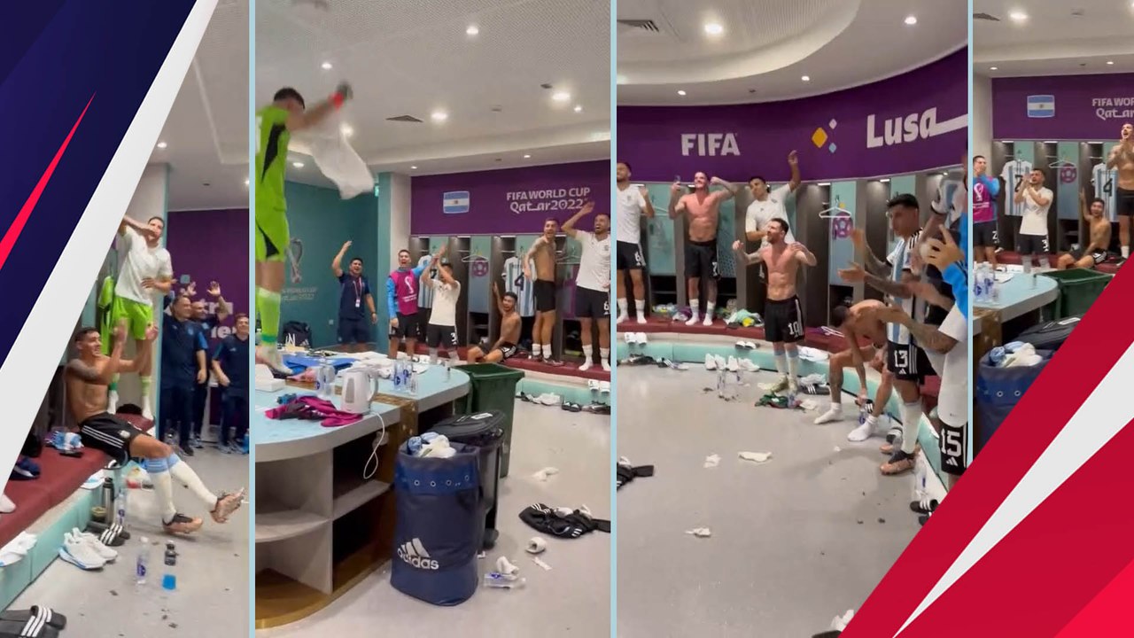 Lolos Lubang Jarum, Begini Momen Timnas Argentina Rayakan Kemenangan di Ruang Ganti