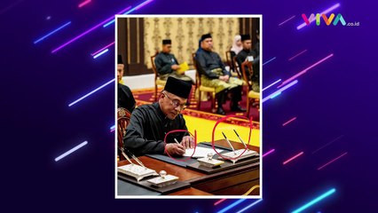 Pena Anwar Ibrahim saat Teken Dokumen Pelantikan Buat Salfok