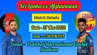 Sri Lanka vs Afghanistan 2nd ODI playing 11