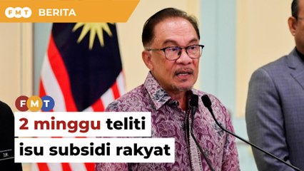 PM beri tempoh 2 minggu teliti isu subsidi rakyat