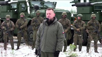 Drone footage of NATO drills in Poland's Suwalki Gap