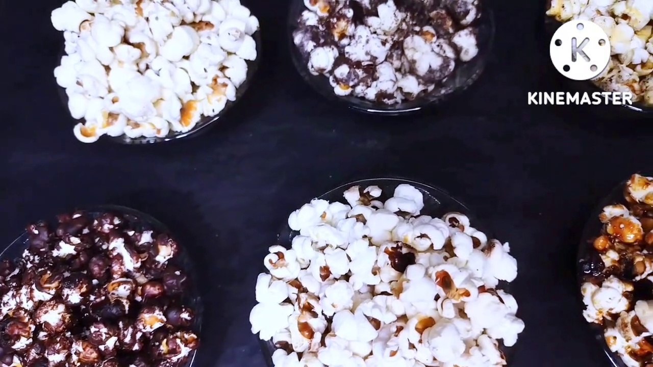 8 Ways of Flavoured Popcorn Recipe/Various Types of Popcorn Recipe/Popcorn at Home