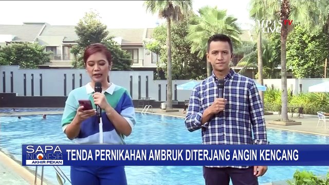 Detik-Detik Tenda Pernikahan Diterjang Angin Kencang, Para Tamu Undangan Panik!